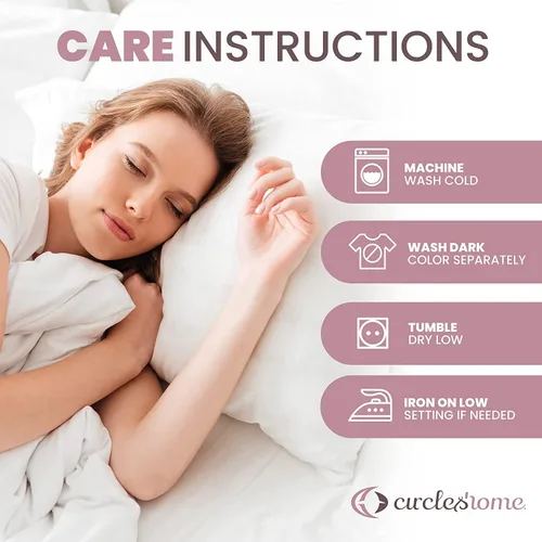Vista 8 de CirclesHome Juego de 12 protectores de almohada estándar con cremallera, 100% algodón, transpirables, protegen las almohadas de la suciedad, el 1