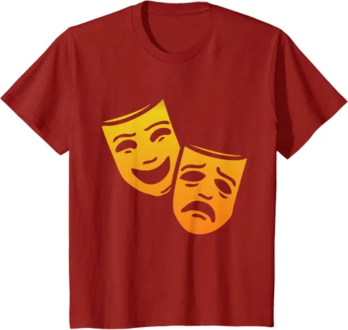 Vista 51 de Comedia y tragedia griega teatro máscaras camiseta