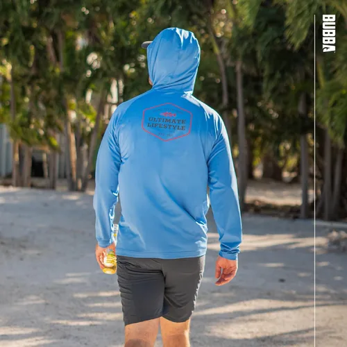Vista 8 de bubba Sudadera con capucha de estilo de vida definitivo con materiales que absorben la humedad para pesca y uso activo al aire libre