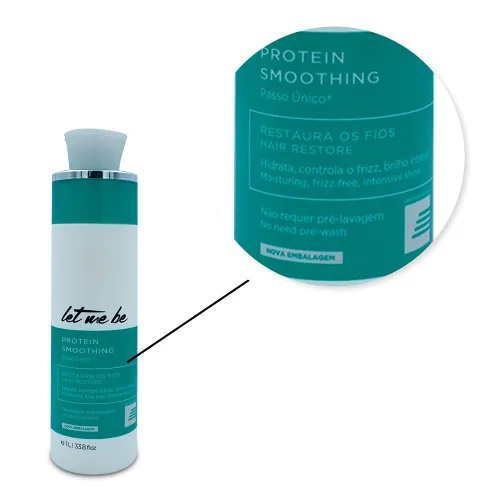 Vista 2 de Let Me Be Proteína suavizante 1L/33.8fl.oz + mascarilla de reparación profunda 16.9 fl oz/16.90fl.oz Cuidado del cabello Duo - Tratamiento de fuerza
