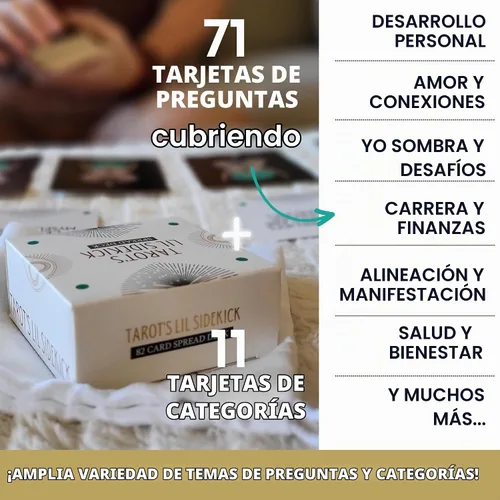 Vista 9 de Tarot Spread Deck: 82 tarjetas de preguntas para claridad e impacto. Herramienta de aprendizaje del tarot, artesanía se propaga intuitivamente