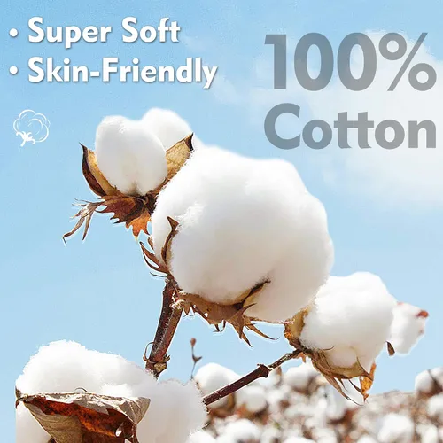 Vista 6 de Pro Goleem Funda de muselina para cambiador de pañales para niños y niñas, suave y transpirable, de algodón, para cambiador, color neutro, 1 paquete