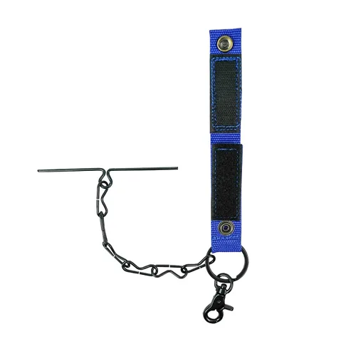Vista 3 de MELOTOUGH Tanga de cinta para cinturón de herramientas, cintura electricistas, cadena con llavero y gancho de gatillo, color azul, 1 paquete