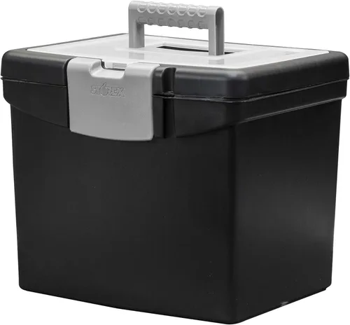 Vista 2 de Storex File Box, 10.88 x 13.25 x 11 pulgadas, color negro (STX61504U01C)