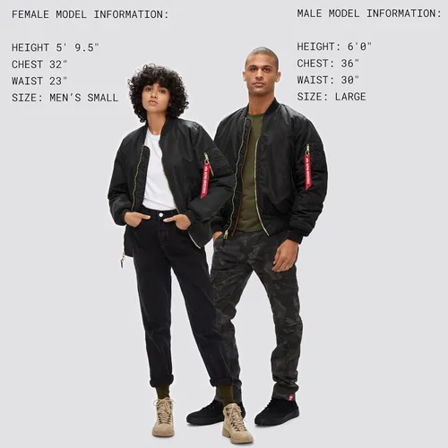 Vista 8 de Alpha Industries MA-1 Bomber Flight Jacket - Chaqueta de vuelo de piloto de combate Negro