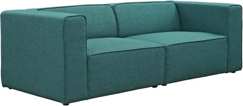 Vista 3 de Modway Mingle - Juego de sofá modular moderno y contemporáneo de 2 piezas, color verde azulado