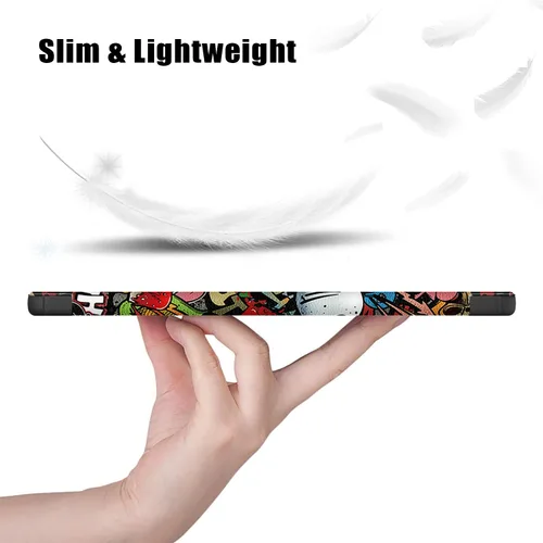 Vista 2 de Funda para Xiaomi Pad 6, Slim Stand Hard Back Shell Funda protectora inteligente para Xiaomi Pad 6 Pro 11 "con función de encendido/apagado Graffiti