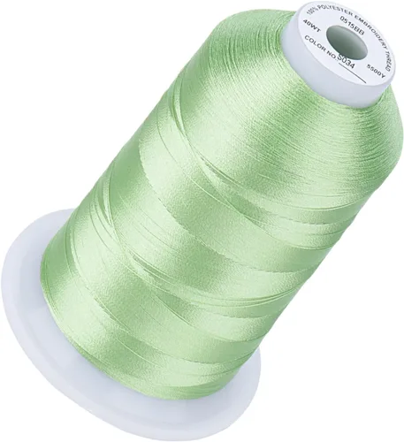 Vista 55 de Simthread 5500 yardas de hilo de bordar, 5000M de alto rendimiento 40WT 100% hilo de poliéster – 170+ colores vívidos, clasificado de alta velocidad