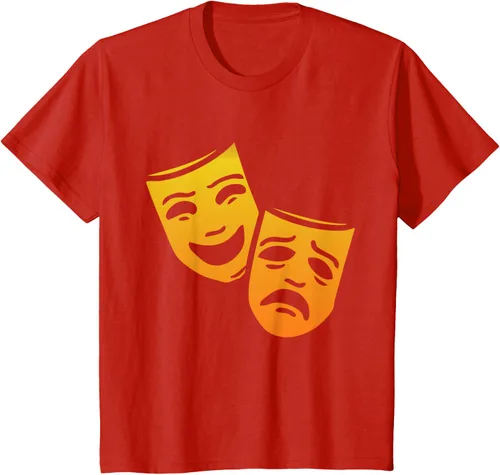 Vista 3 de Comedia y tragedia griega teatro máscaras camiseta
