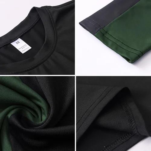Vista 3 de 1 pieza de compresión para hombre, camiseta deportiva de manga larga, camiseta de entrenamiento personalizada con logotipo personalizado