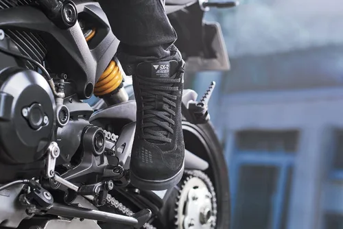 Vista 5 de SHIMA SX-2 Evo Botas de cuero ventiladas para motocicleta, para hombre, calle, verano, de ante, deportivas, sigilosas, para turismo, calzado