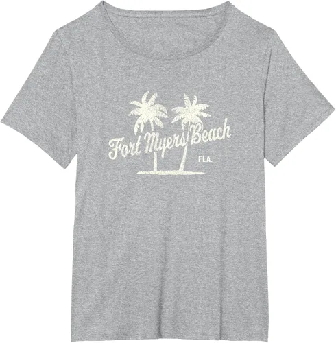 Vista 73 de Fort Myers Beach Florida Vintage 70s Palm Trees Graphic T-Shirt