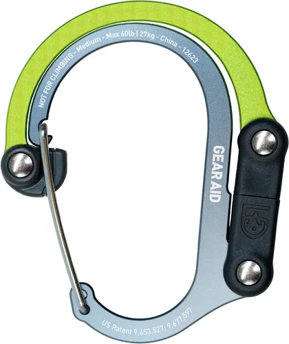 Vista 29 de GEAR AID HEROCLIP Mosquetón giratorio de 360° y gancho (mediano) para camping, mochila, maletas y organización de garaje