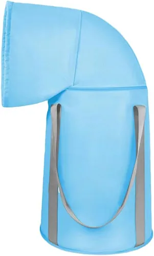 Vista 2 de PHILISENMALL Bolsa de agua plegable portátil para baño de pies, diseño de cremallera, diseño de pies, lavabo de baño de gran capacidad