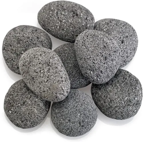 Vista 7 de American Fireglass Pequeña piedra de lava gris (1/2" - 1") Bolsa de 10 lb