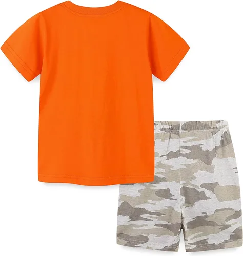 Vista 2 de Funnymore Conjunto de camiseta y pantalón corto de algodón para niño pequeño