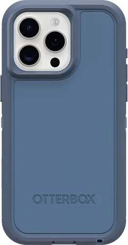 Vista 10 de OtterBox Funda transparente para iPhone 15 Pro MAX (solamente) Defender Series XT, lado oscuro (negro/transparente), sin pantalla, resistente, se