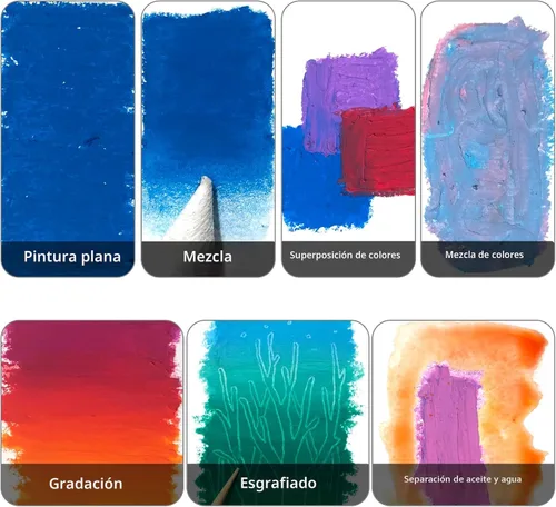 Vista 5 de Artecho Juego de 50 colores pastel al óleo (0.315 x 2.362 in)