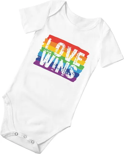 Vista 4 de LGBT Gay Pride Love Wins - Mameluco para recién nacido, traje de bebé