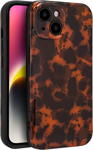 Vista 31 de Funda para iPhone 17 Pro, cubierta delgada de TPU con diseño de caparazón de tortuga ligera para mujeres, soporte para teléfono con protección Carey