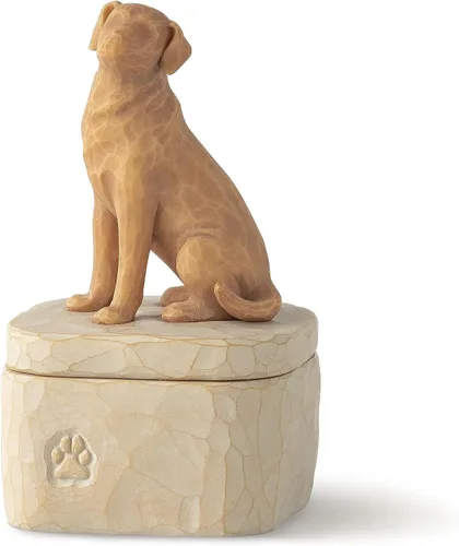 Vista 12 de Willow Tree True, Truly a Friend, Caja para joyas y tesoros con tallado en bajorrelieve de niña con cachorro, caja de recuerdo esculpida pintada a