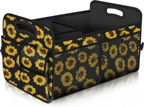 Vista 24 de Femuar Organizador de maletero de gran capacidad, accesorio impermeable para coche, antideslizante, plegable, adecuado para todos los vehículos