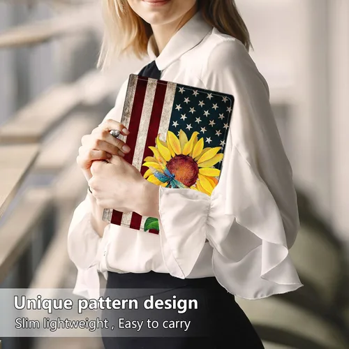 Vista 7 de Funda diseñada para Microsoft Surface Pro 11/10/9, protección ligera, múltiples ángulos, piel sintética, delgada, con función de encendido y apagado