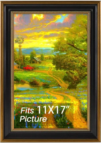 Vista 9 de Space Art Deco, Marco de fotos de 8 x 10 pulgadas sin paspartú para foto/impresión de 8 x 10 pulgadas, vidrio real de alta definición