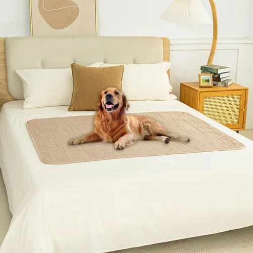 Vista 5 de Ameritex Manta 100% impermeable para cama de perro, funda de sofá de doble cara con patrón moleteado para mascotas, funda reversible para muebles