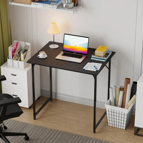 Vista 2 de FDW Escritorio pequeño de oficina de 32 pulgadas, escritorio de oficina en casa, escritorio de estudio para estudiantes/escritorio de estilo simple
