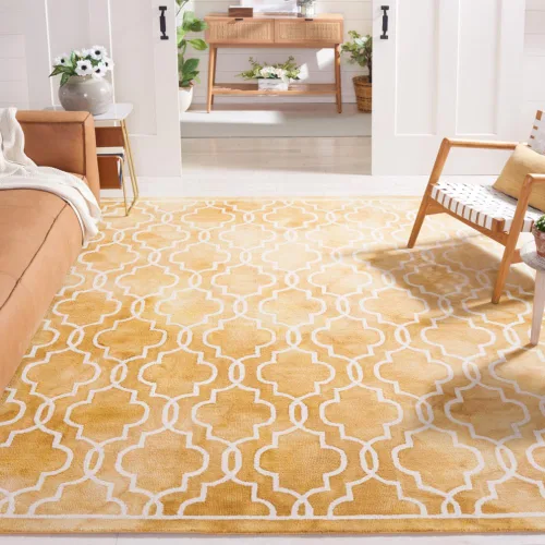 Vista 30 de SAFAVIEH Dip Dye Collection DDY539G - Alfombra decorativa de lana prémium hecha a mano con acuarela marroquí de 2 x 3 pies, color beige/marfil