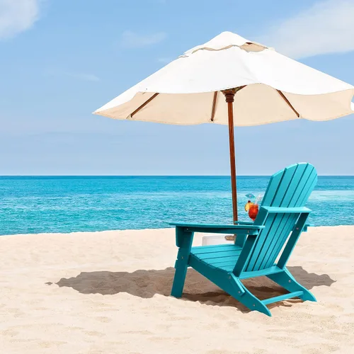 Vista 9 de FUNBERRY Silla plegable Adirondack, sillas de hoguera de HDPE para todo tipo de clima con portavasos para exteriores HDPE All Weather