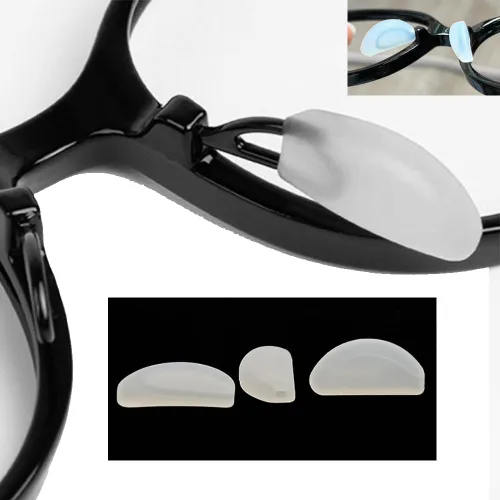 Vista 3 de Eyeglass Nose Pads 3Pairs Pieces Replacement Push Slide Slip in Silicone Nosepads for Eye Glasses Sunglasses Eyeglass Nose Pads 3Pairs Pieces