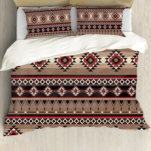Vista 11 de ZFRXIGN Southwester - Juego de ropa de cama para mujeres y hombres, funda de edredón de estilo indio nativo americano, tamaño individual, 1 funda