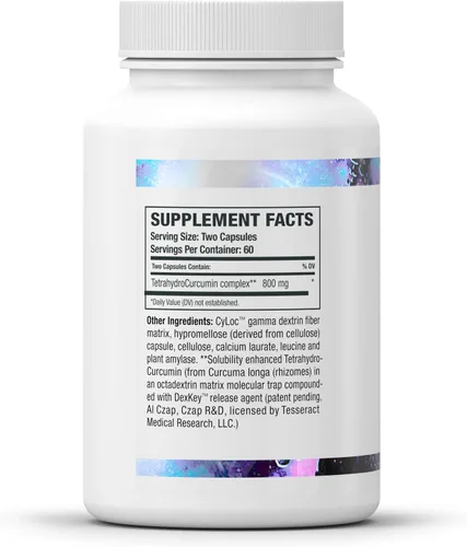 Vista 7 de TetraCumin - Suplemento de apoyo articular QR, metabolito de curcumina de cúrcuma de liberación rápida, suplementos articulares patentados