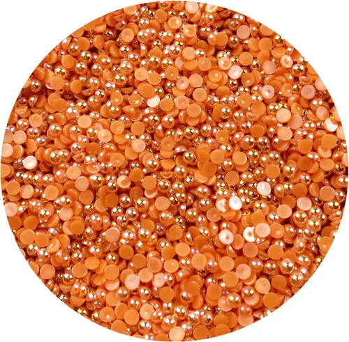 Vista 40 de 2000 piezas de cuentas de media perla de 3 mm para manualidades, cuentas de perla de parte trasera plana, cuentas semirredondas para joyería, arte