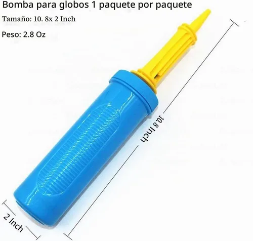 Vista 2 de Bomba de aire portátil de mano para inflables, bomba de globo de doble