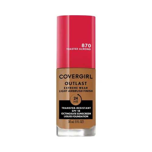 Vista 32 de Covergirl Outlast Extreme Wear Base líquida 3 en 1 de cobertura completa, protector solar SPF 18, beige pulido, 1 onza líquida