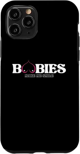 Vista 32 de iPhone 11 Funny Boobies Make Me Smiles Funda de humor para adultos