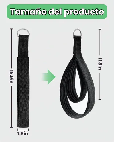 Vista 6 de Wonderful Day 2 correas de pilates para reformador, cómodo grosor mejorado, correas de ejercicio de doble bucle con anillo en D para entrenamiento