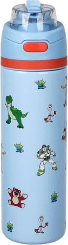 Vista 15 de Bioworld Botella de agua de acero inoxidable de 24 oz Minecraft AOP Verde
