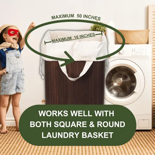 Vista 4 de Bolsas de lavandería para dormitorio universitario - Forro versátil y resistente para cesta de lavandería universitaria con cordón - Forro de cesta