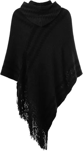 Vista 2 de Ferand Poncho suave con capucha para mujer