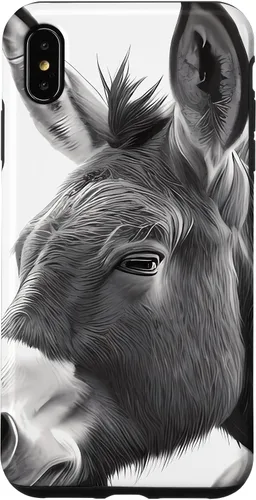 Vista 7 de Funda de retrato blanco y negro burro para iPhone 14