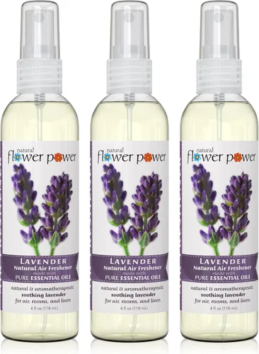 Vista 25 de Natural Flower Power Ambientador en aerosol – Eliminador de olores con aceites esenciales – Hogar, automóvil y tela – Libre de crueldad animal