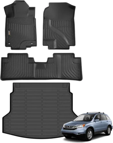 Vista 38 de Alfombrillas para todo tipo de clima y forro de carga para Volkswagen Atlas 2018-2026 (asientos de 6 pasajeros), juego completo de 3 filas