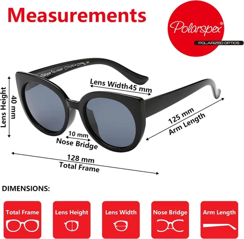 Vista 4 de PolarSpex Lentes de sol polarizados para niñas de 2 a 8 años