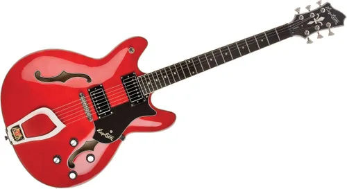Vista 9 de Hagstrom Guitarra eléctrica semihueca Viking - Negro brillante