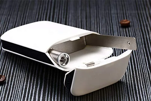 Vista 5 de Generic Paquete de 20 cajas de cigarrillos multifuncionales con USB recargable a prueba de viento llama eléctrica menos ligera - Color blanco