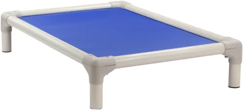 Vista 12 de Kuranda Cama elevada para mascotas a prueba de masticación, PVC almendra, 30 x 20 pulgadas, vinilo resistente, color burdeos